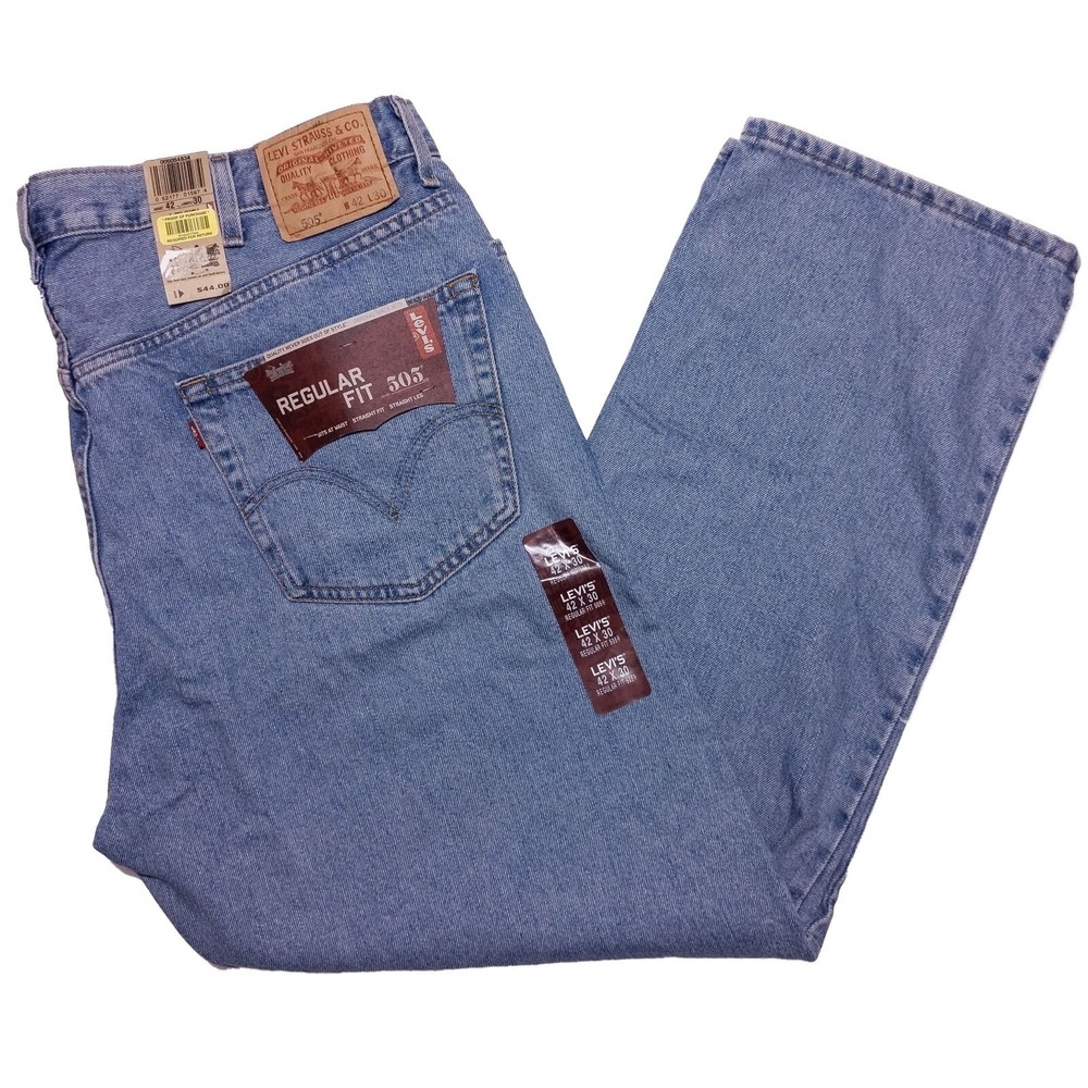 LEVI'S 505 Men's Denim Jeans 005054834 Light Blue Wash ~ Fits 40 x 30‎